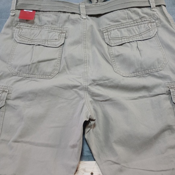 Union Bay Cargo‎ Pants B&T Survivor Straight Leg Belted 44 x 30 Beige NEW Cotton - Picture 9 of 16